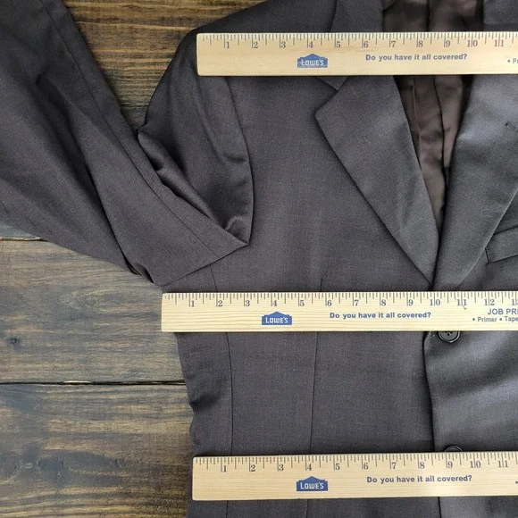 Murano Men's Sport Coat‎ Blazer Three Button Brown Wool Made in Italy Size 39R